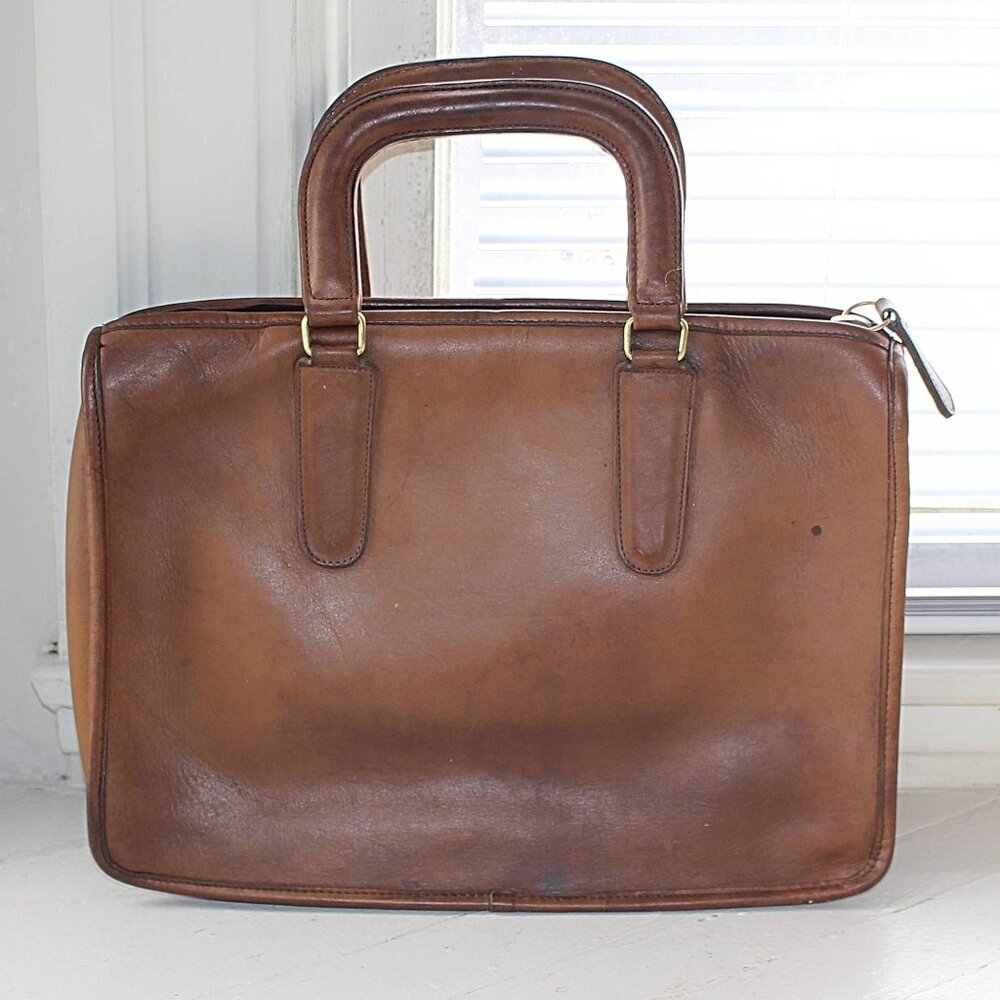 Coach Vintage - Putty Slim Satchel 9430 Handbag, 1970s/80s - 0001 Serial - Picture 2 of 14